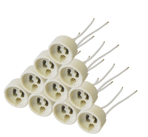 10x gu10 lampen fassung mit - 10x,
