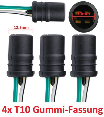 Fassung w5w t10 gummi - 4x,